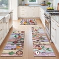 thumbnail image 3 of Findosom Kichen Rug Set of 3,Non Slip Machine Washable Kitchen Runner Rug for Floor,Spices Farmhouse Kitchen Rugs Absorbent for Sink,Hallway,Office,Kitchen Decor,Colorful 19"x32"+19"x48"+19"x60", 3 of 7