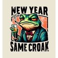 thumbnail image 2 of New Year Same Croak Adult Natural Crew Neck Short Sleeve Tee-Large, 2 of 2
