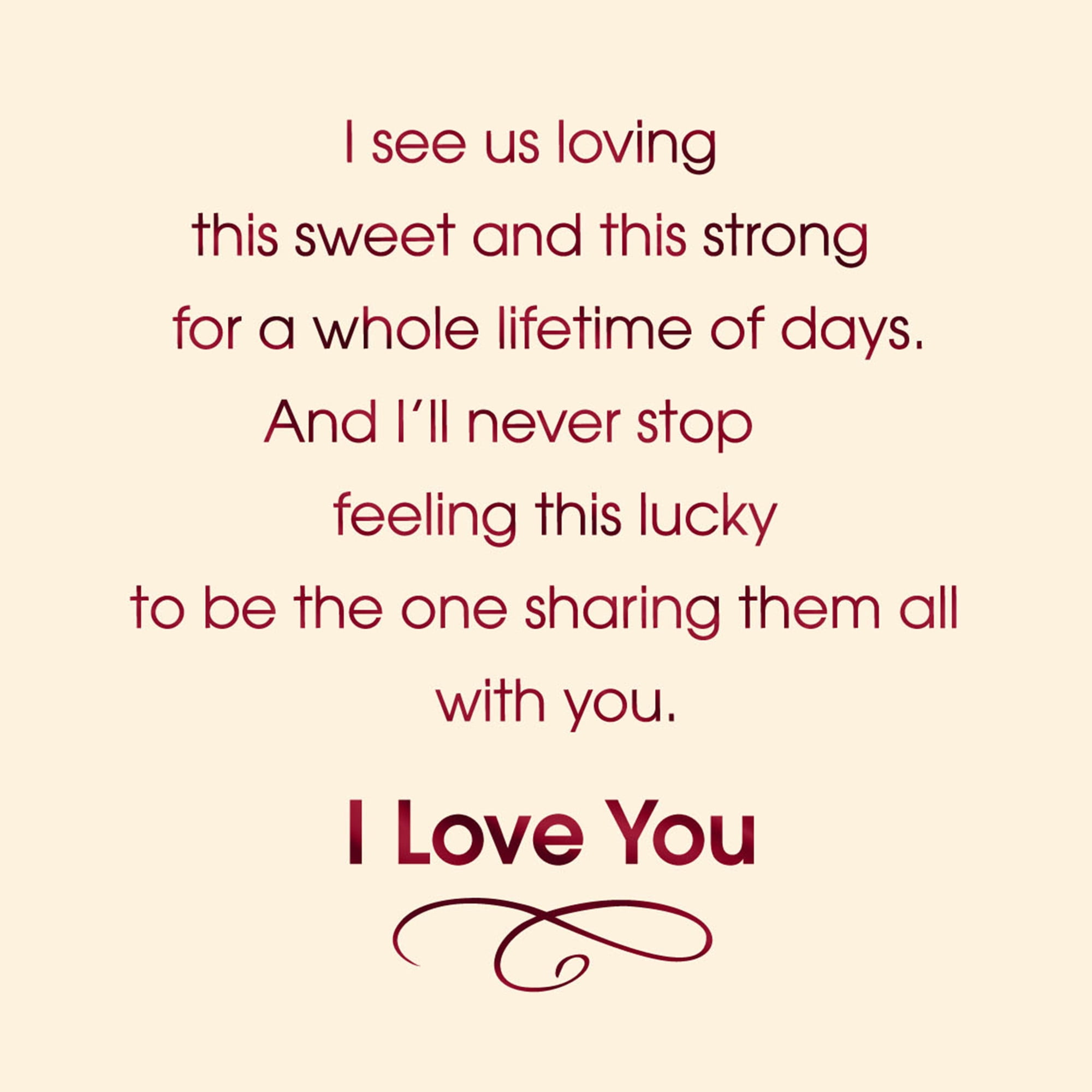 Hallmark Mahogany Love Card (I'll Never Stop Feeling This Lucky)