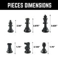 thumbnail image 3 of GETORIUM Tournament Chess Set, Portable and Professional Set with Travel Portable Plastic Tube Roll. Plastic Staunton Chess Pieces, Foldable Vinyl Chess Board(19x19 in, Green), 3 of 7