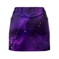 thumbnail image 5 of FASHOFT Tennis Skirts For Women Starry Sky Glitter Printed Elastic Skort With Pockets Double Layer For Sports And Casual Wear Womens Athletic Skirt Purple, 5 of 6