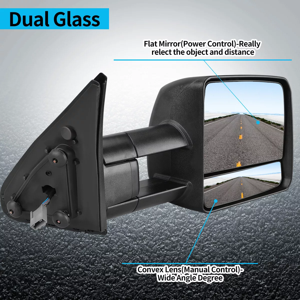 Ledkingdomus Power Heated Tow Mirrors for Toyota 07-17 Tundra 08-17 Sequoia LED Turn Signal
