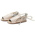 thumbnail image 2 of MesaSe Baby Crib Shoes Summer Lace Up Sandals Soft Anti-Slip Sole First Walkers, 2 of 5