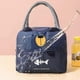 thumbnail image 5 of Cooler bag, lunch bag, picnic bag, thermal bag, waterproof lunch bag for women, adults, students and children, navy blue, 5 of 5