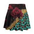 thumbnail image 2 of HELLHERO 2 Side Pockets Athletic Skort, Leopard Built-in Shorts Elastic Athletic Skorts for Golf Walking Tennis, 2 of 9