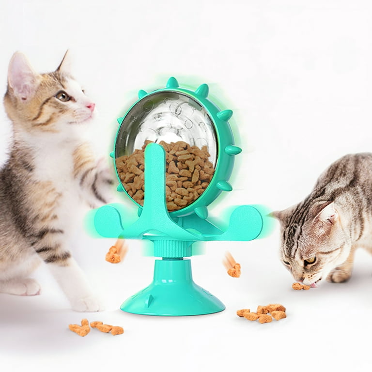 Funny Cat Treat Dispenser Toy for Cat and Dog Windmill Interactive