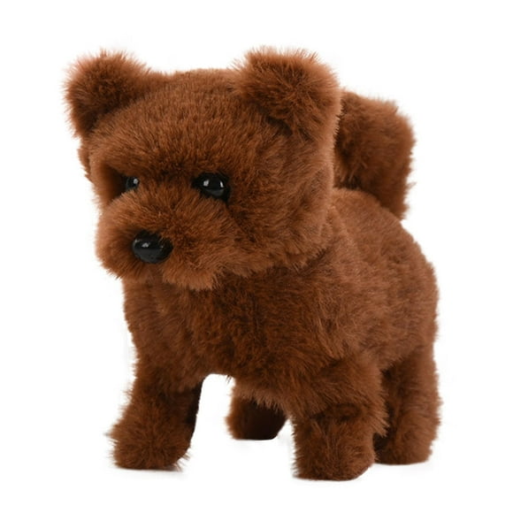 Fridja Christmas Decorations Toy Dog Children's Plushs Toy Walking Simulation Dog Dog Stall Electronic Puppy Pet