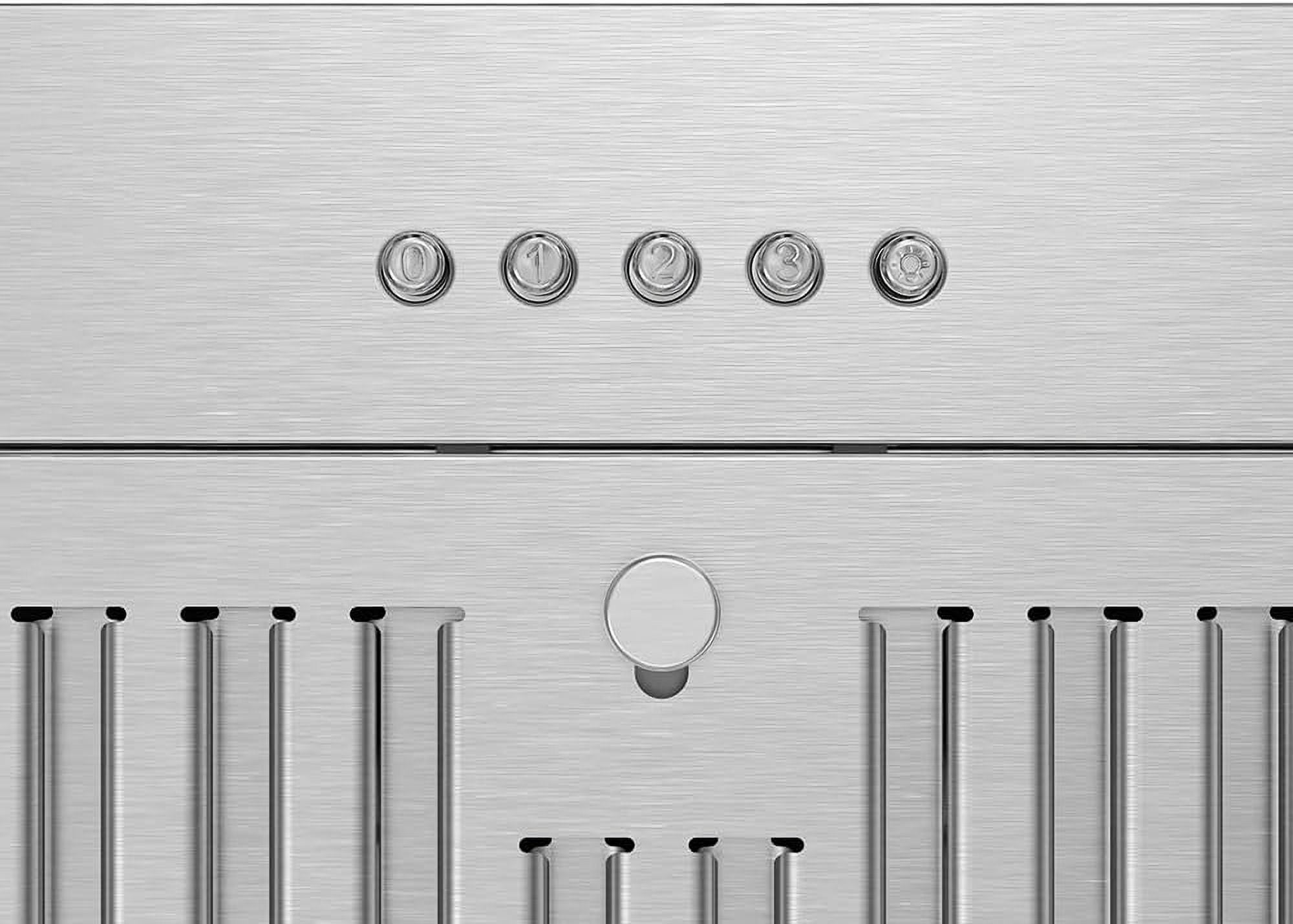Streamline 36 in. Torricelli Ductless Insert Range Hood in Brushed Stainless Steel with Baffle Filters, Push Button Control, LED Lights