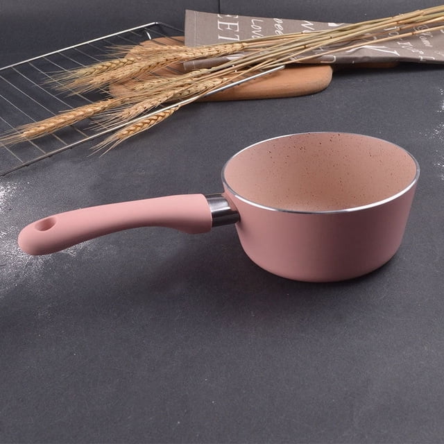 Bonita olla de leche rosa, olla de aluminio azul y verde, olla para sopa de 12 cm, 14 cm y 16 cm, utensilios de cocina para niños hechos a mano