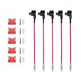 thumbnail image 1 of Unique Bargains 5 Set Universal Car Fuse Tap and Circuit Adapters 12V with 10A Low Profile Mini Blade Type Fuses, 1 of 8