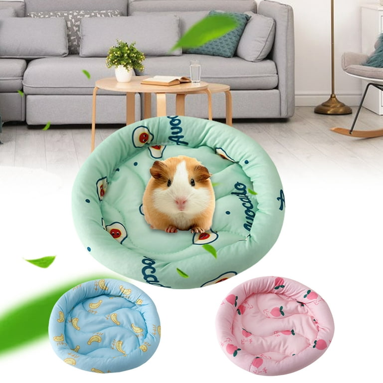 Farfi Hamster Cooling Nest Breathable Absorb Body Heat Air Permeable Soft  Small Animal Cool Bed Nest for Indoor (Pink,L) 