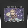 thumbnail image 2 of Junior's Marvel Groot Save the Galaxy Plant More Trees  Graphic Tee Black Large, 2 of 3