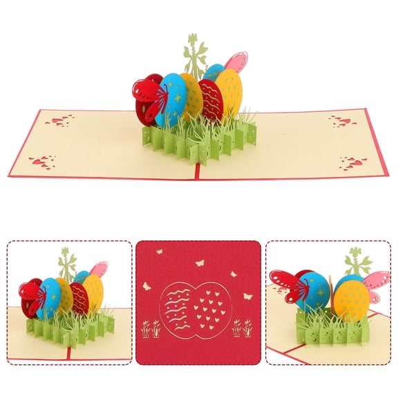 IBASETOY Happy New Year Cards Craft Card Eco-friendly Printing for Gift Giving 1Set