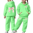 thumbnail image 3 of Boys Tracksuit Size 6 Bow Graphic Hoodie Pullover Tops Pants Jogger Set Loose Fit Hoodie Sets 2 Pieces Boys Sweat Suit Back To School Clothes for Boys, 3 of 7