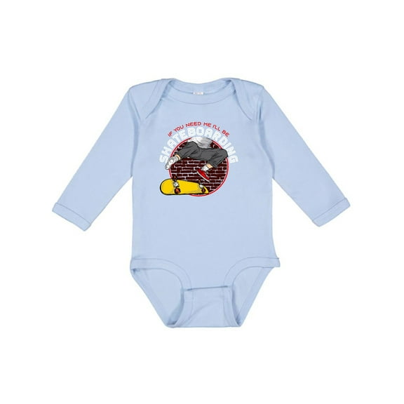Inktastic Skateboarding Gift for Skater Boys Long Sleeve Baby Bodysuit