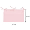 thumbnail image 3 of Bolsas de almacenamiento colgantes para cuna de bebé con correas ajustables, 2 bolsillos, organizador de lino para cuna de bebé, pañales, tela, juguetes, 3 of 7