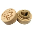 thumbnail image 1 of pitrice Rustic Wedding Wood Ring Holder Wedding Ring Bearer Box Engagement Engraving Wooden Rings Box, 1 of 6