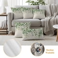 thumbnail image 5 of Outdoor Pillow Covers 20x12 Set of 2, Green Leaves Waterproof Patio Throw Pillow Covers for Couch Sofa Chair, Summer Botanical Decorative Pillowcases for Throw Pillows, 5 of 9