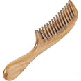 thumbnail image 4 of Handmade 100% Natural Green Sandalwood Hair Combs Anti-static Sandalwood Scent Wooden Detangling Comb (wide Teeth), 4 of 5