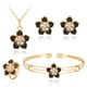 thumbnail image 2 of 4 piezas pulsera anillo de la gota de cuatro piezas de aleación de flores de moda conjunto de pendientes collar conjunto de juegos de joyas, 2 of 8