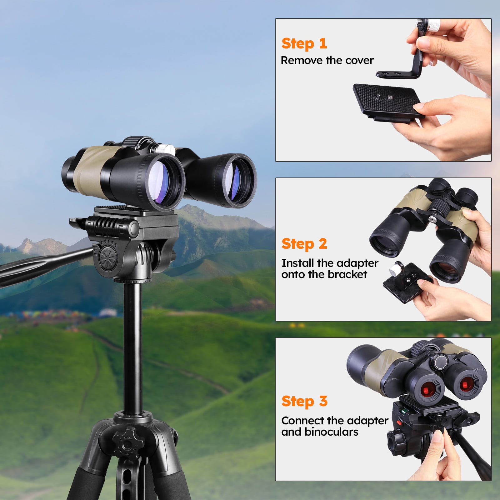 BEBANG 67" Camera Tripod, Portable Aluminum Tripod Stand for DSLR Camera and iPhone, Mirrorless Cameras, Camcorders and Binoc