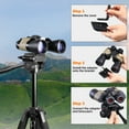 thumbnail image 5 of BEBANG 67" Camera Tripod,  Portable and Flexible Tripod with Clip and Adapter, Porfessional Aluminum Tripod Stand for Mirrorless, DSLR, Phone, Camcorder, Spotting Scopes, Binoculars, Telescope, 5 of 13