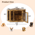 thumbnail image 2 of Bossin 44"Corner Dog Crate Furniture，Wooden Dog Kennel Indoor Furniture，Decorative Dog Crate, Dog Kennel TV Stand End Table for Small to Large Dogs, 2 of 8