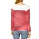 thumbnail image 3 of BLUSA CHIC para Mujeres INSPIRE a Rayas Color Block de Manga Larga Camiseta Casual XS Rojo-Blanco, 3 of 8