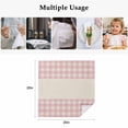 thumbnail image 5 of Retro Pink Cloth Napkins, Farmhouse Buffalo Plaid Vintage Beige Washable and Reusable Dinner Napkins Set of 2, Table Napkin for Kitchen Party Birthday Wedding Hotel Housewarming 20"x20", 5 of 9