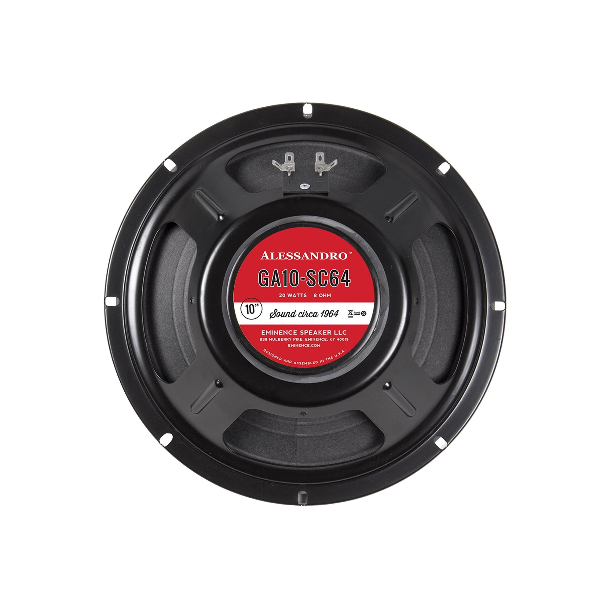 Eminence Signature Series GA10-SC64 10" George Alessandro Guitar Speaker, 20 Watts at 8 Ohms