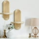 thumbnail image 5 of 2 Estantes de Madera Maciza para Macetas de Pared, para Almacenamiento, Decoración de Pared, Aptos para Sala de Estar, Dormitorio, Oficina., 5 of 7