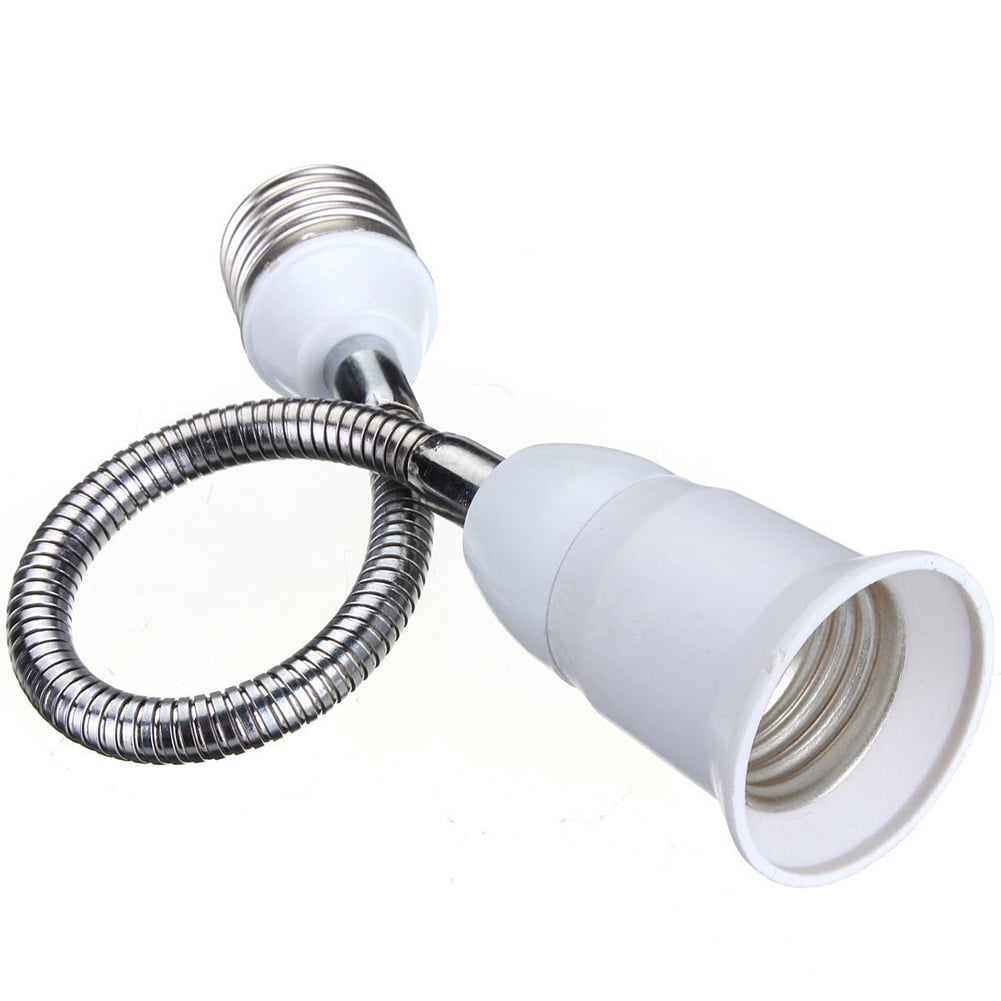 E27 Light Lamp Holder Extender 360°Flexible Bulb Switch Adapter Socket Converter 