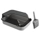 thumbnail image 5 of Caja de arena para gatos, inodoro para gatitos, lados altos, semicerrada, arenero desmontable para gatos Gris, 5 of 9