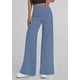 thumbnail image 4 of Pantalones Palazzo de Pierna Ancha para Mujer PRETTYGARDEN Gris Azul Talla S, 4 of 4