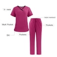 thumbnail image 3 of [Shirt + Pants] Women's Anti-wrinkle Breathable Scrubs Medical Nursing Uniform Sets,XXL,green, 3 of 9