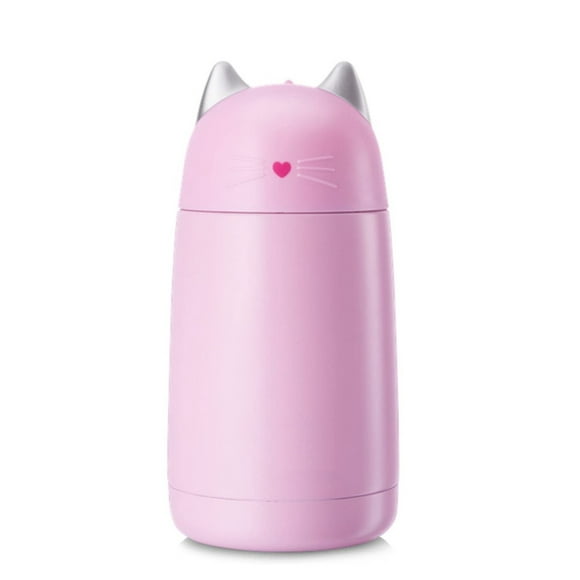 DAMAIE Tasse Isotherme Chat Mignon en Acier Inoxydable Mini Bouteille d'Eau Dessin Animé Voyage 330 ml