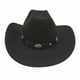 thumbnail image 3 of Sombrero De Vaquero Occidental Sombrero De Vaquera Sombrero De Fieltro De Ala Ancha Clásico Para Hombres Y Mujeres Sombrero De Fieltro De Ala Plana Con Hebilla Para Fiesta Festival Musical, 3 of 3