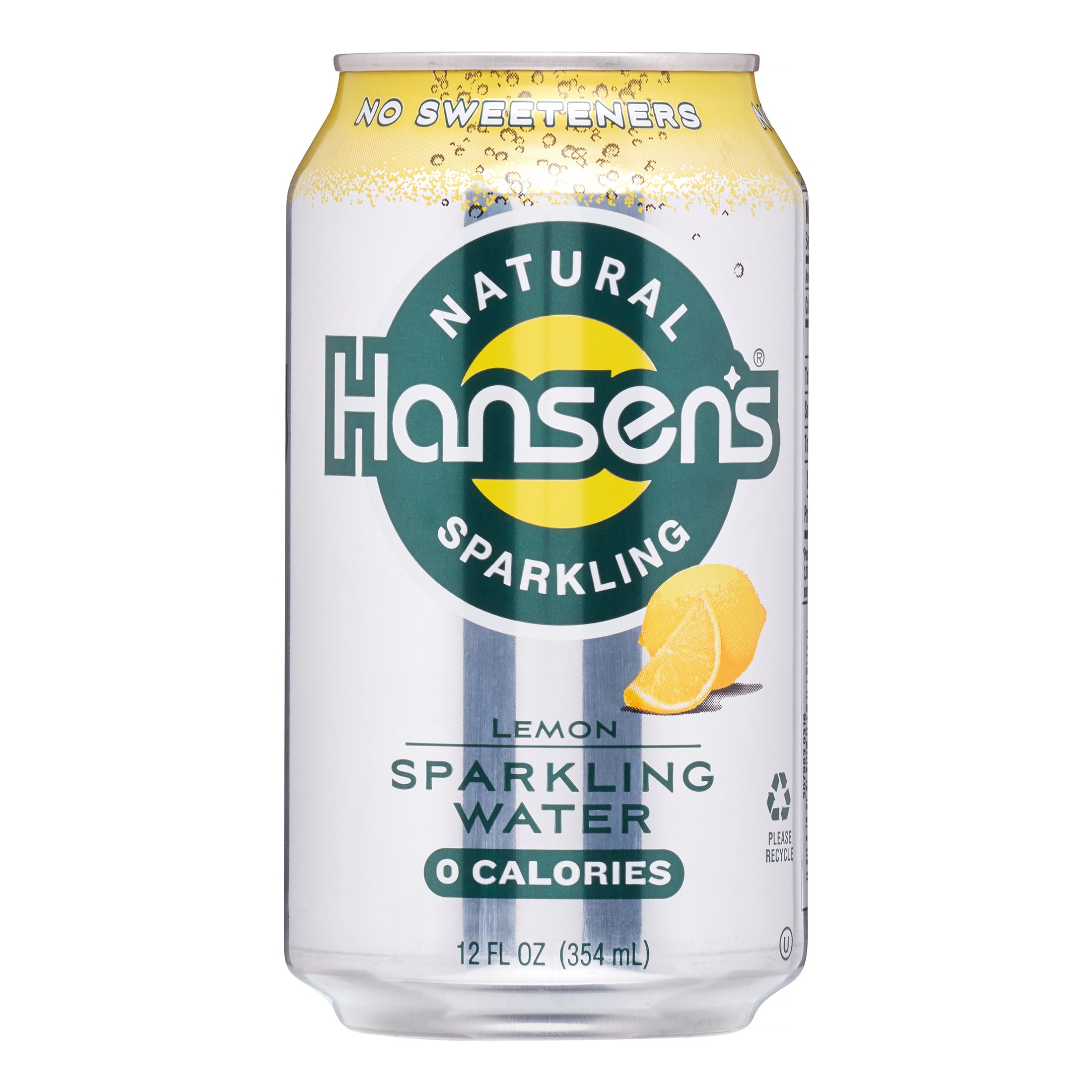 Hansen's Sparkling Water, Lemon, 12 Fl Oz (Innerpack of 8)