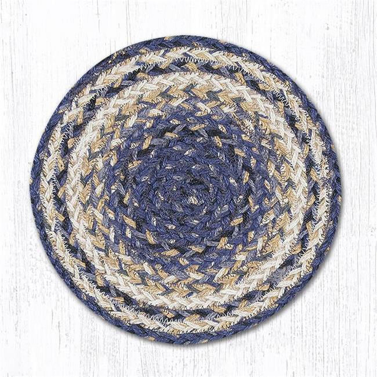 Capitol Importing 46-997 Deep Blue Miniature Swatch Round Rug, 10 in ...