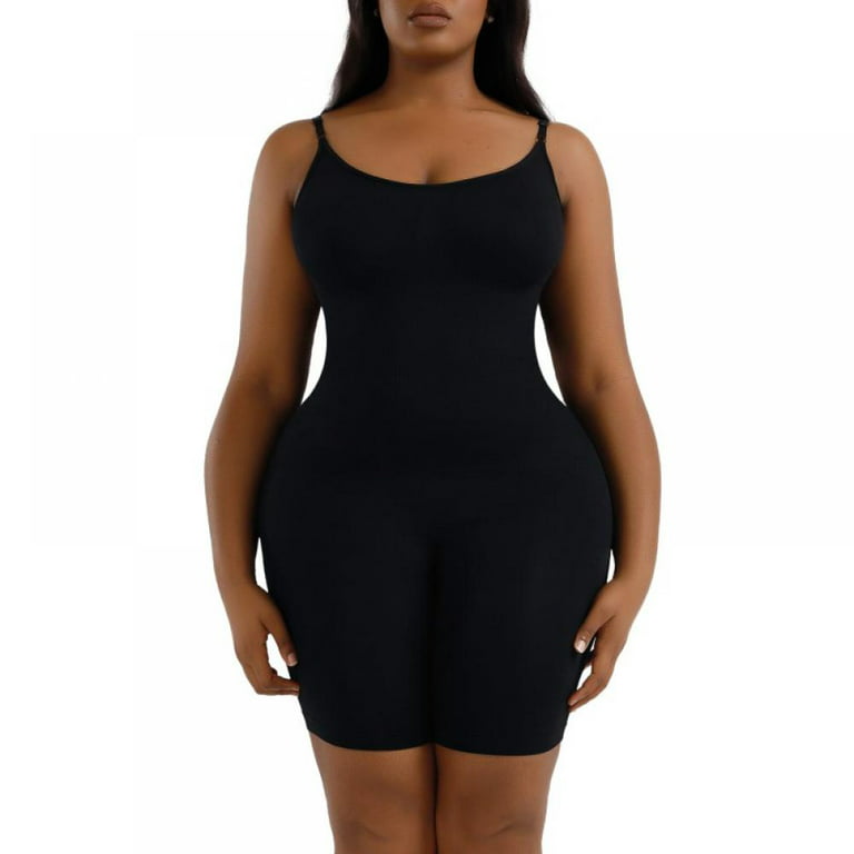 Sveltors Shapewear Bodysuit for Women Tummy Control Plunge Backless Mid  Thigh Butt Lifter Full Slim Body Shaper Shorts