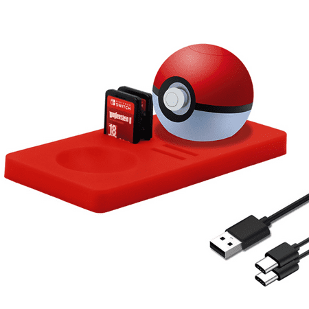 Silicone Holder Stand for Pokemon Lets Go Pikachu Eevee Game for Nintendo Switch Poke Ball Plus Controller