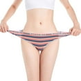 thumbnail image 5 of jjayotai Womens Underpants Clearance Women's Low Waisted Sexy Colored Striped Cotton Underwear Briefs, 5 of 5