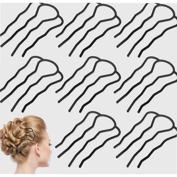 8 Piece French Twist Hair Tool Hair Fork Clip, U Shape French Twist Comb Hair Pin Hair Clip Hair Styling Tool Accessories for Women Girls