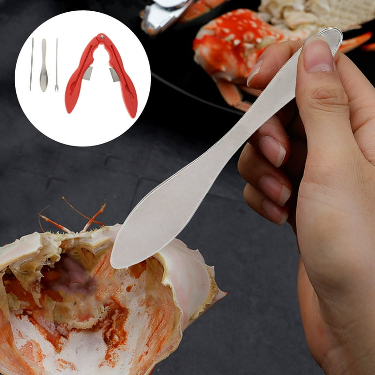 Crab Metal and Glass Cooking Utensil Jar
