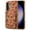 Purple, variant on for Samsung Galaxy S23+/S23Plus Cork Wood Phone Case Luxury Gold Plating+ Flower Floral Printed Back Cover, Hidden Folding ID Credit Card Holder Slot, Kickstand Support