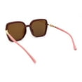 thumbnail image 4 of Womens Rhinestone Jewelry Rimless Butterfly Designer Sunglasses Burgundy - Brown, 4 of 4