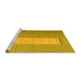 thumbnail image 2 of Ahgly Company Machine Washable Indoor Round Abstract Yellow Contemporary Area Rugs, 3' Round, 2 of 4