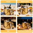 thumbnail image 5 of 3L Gold Ice Bucket with Lid, Double Wall Insulated Stainless Steel Champagne Bucket for Bar, Party, Cocktail, Camping, 5 of 7