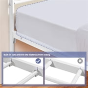 Yaheetech Metal Platform Bed Frame with Headboard and Footboard, Full Size, White
