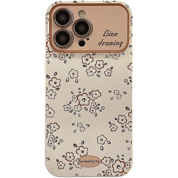 Beautiful Flowers Large Window Camera Lens Protector Phone Case Compatible with iPhone Case (White,iPhone 11 Pro Max)